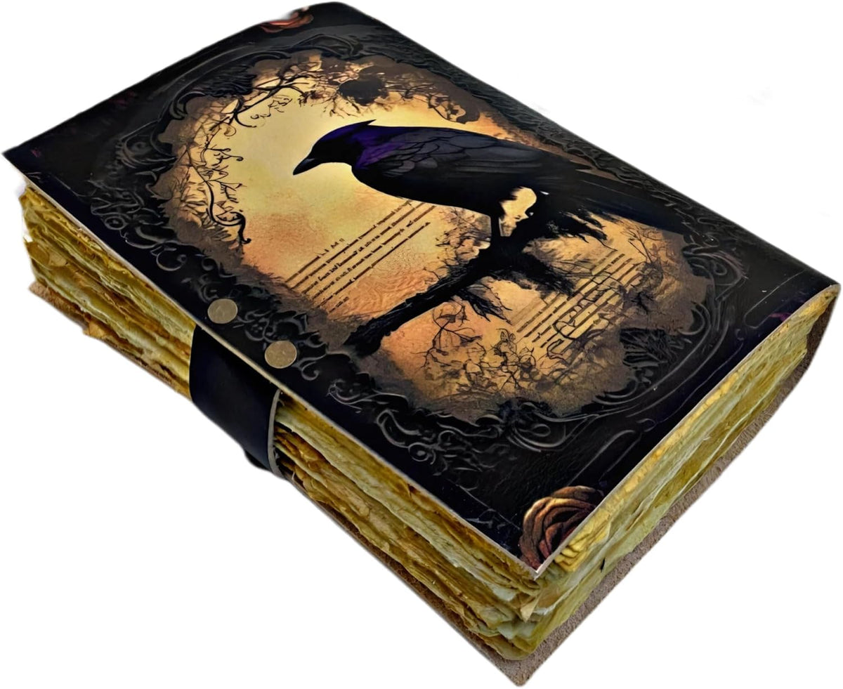 Raven Leather Book of Shadows Grimoire Journal