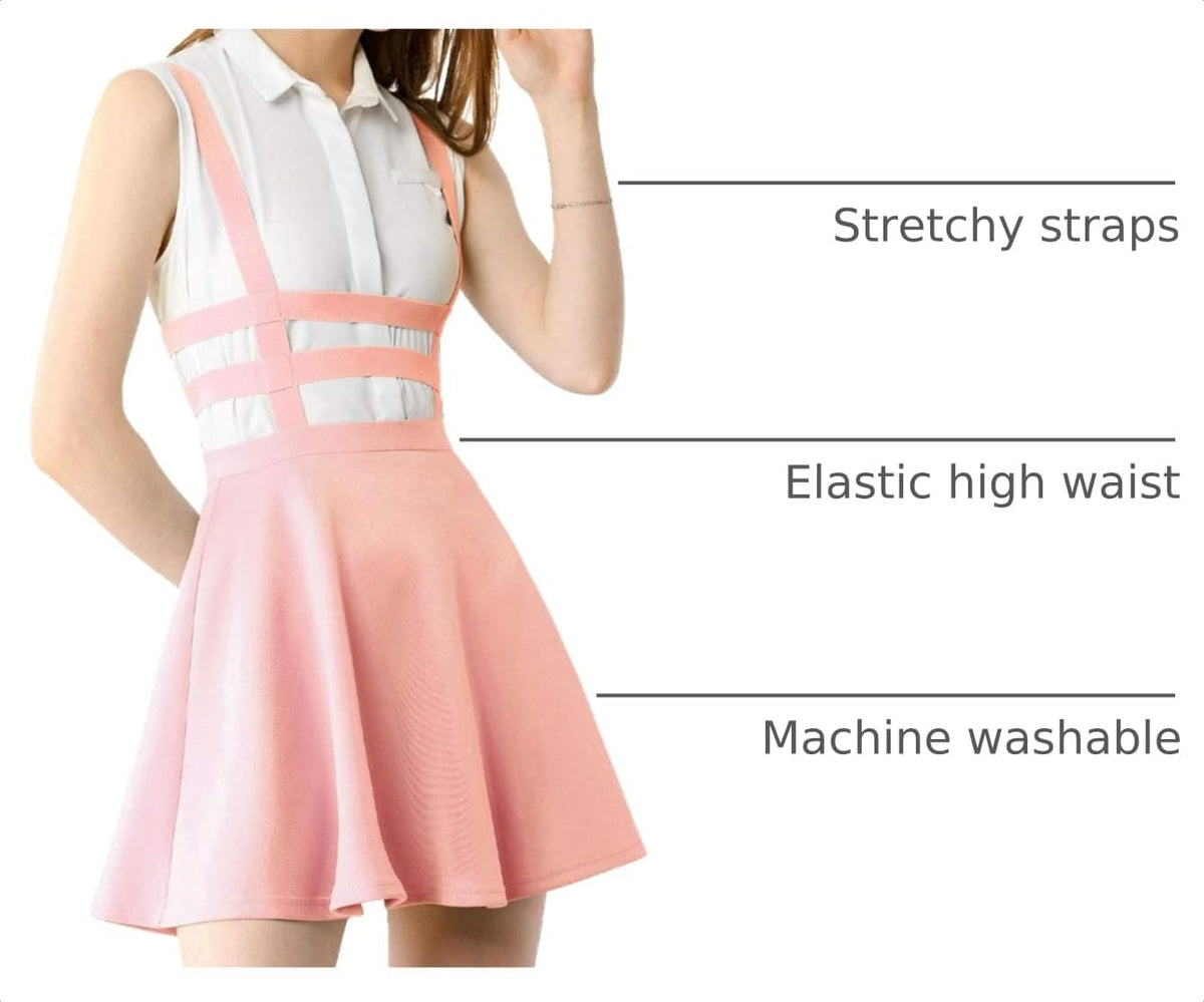 Gothic Pleated Suspender Skirt