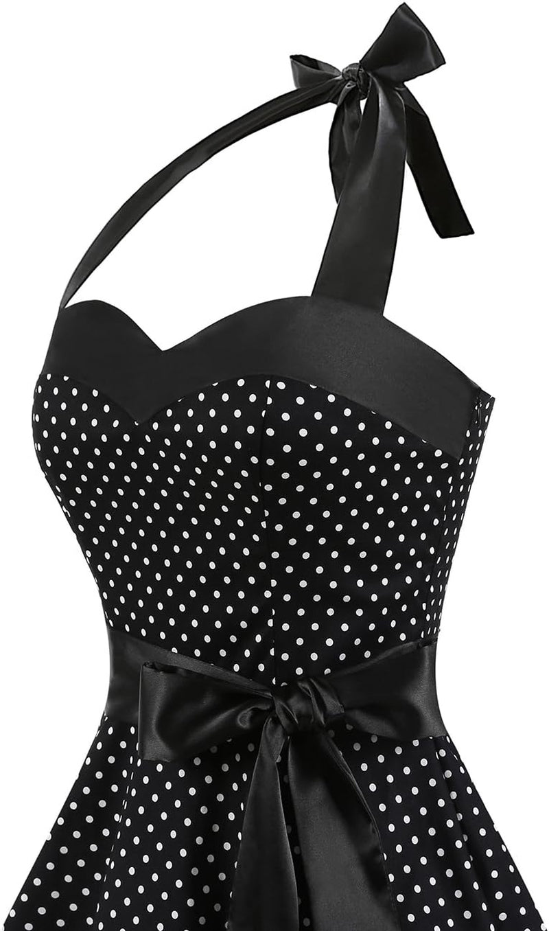 1950S Rockabilly Halter Cocktail Dress
