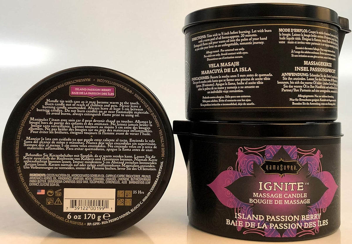 Coconut Oil and Soy Massage Candle That Melts into Warm Massage Oil, 6 Oz