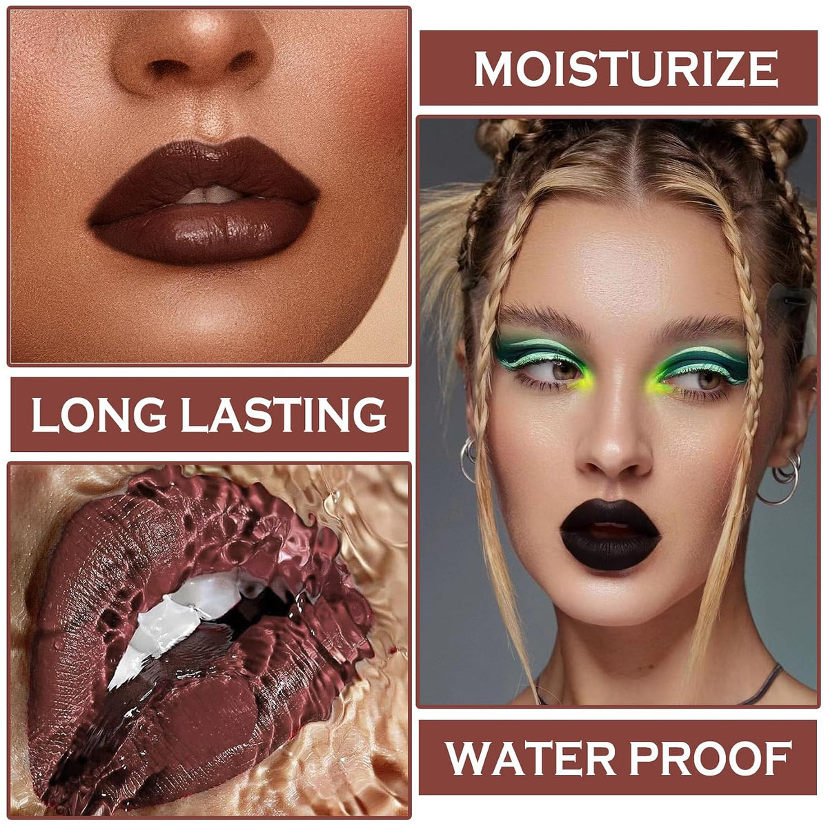 Velvet Black Magic Lip Kit: Liner, Matte Lipstick and Gloss
