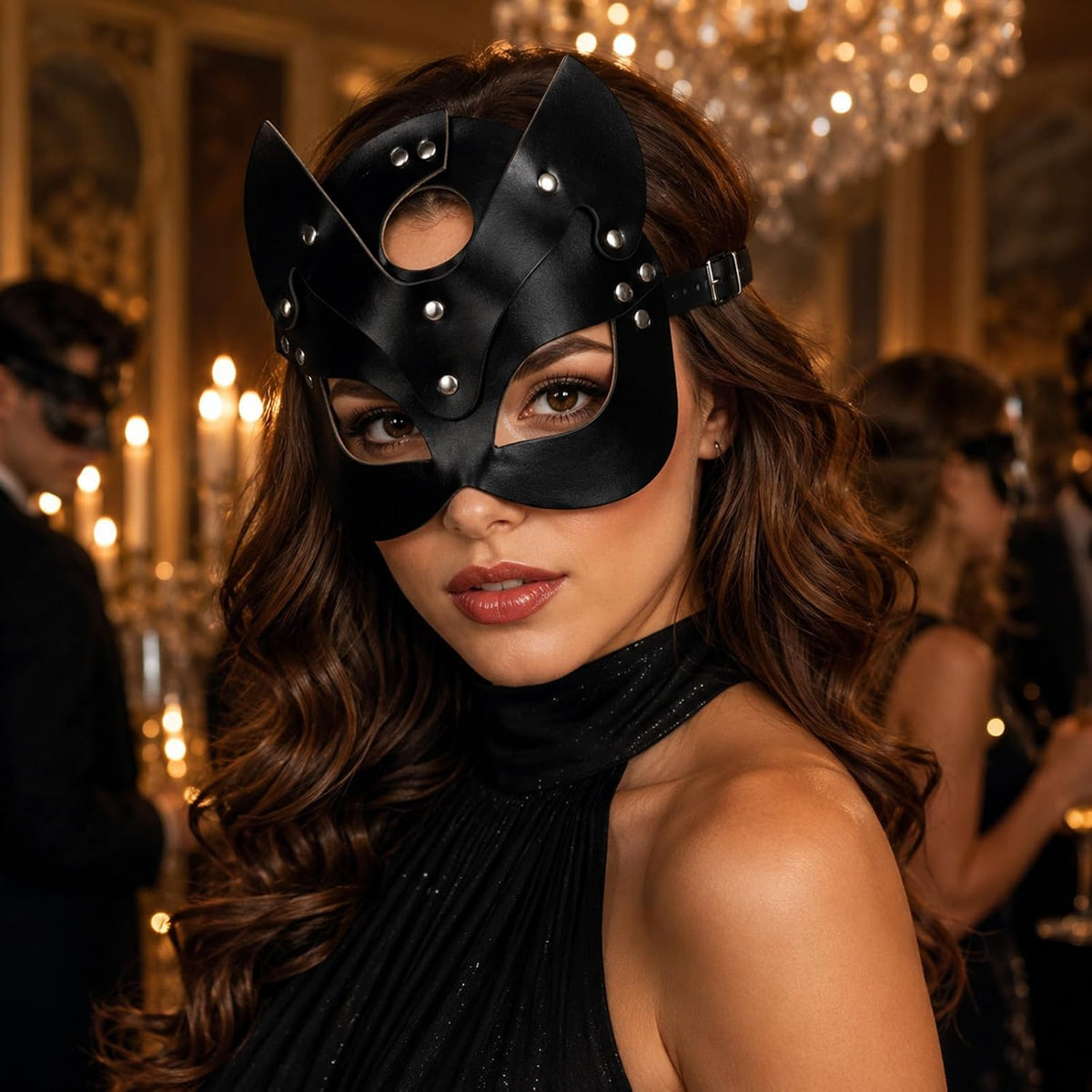 Black Cat Masquerade Mask