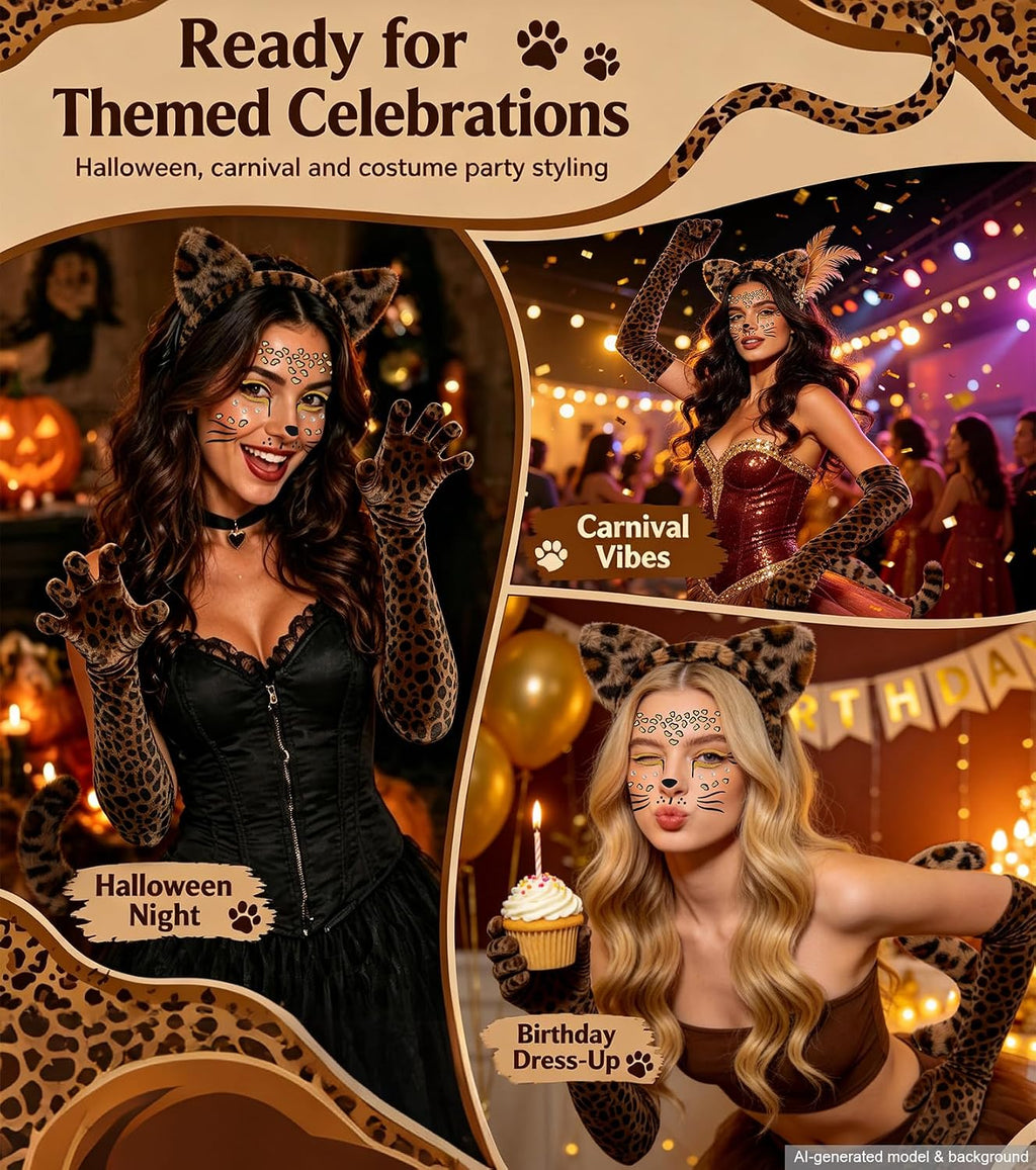 Animal Ears and Tail Costume Set
