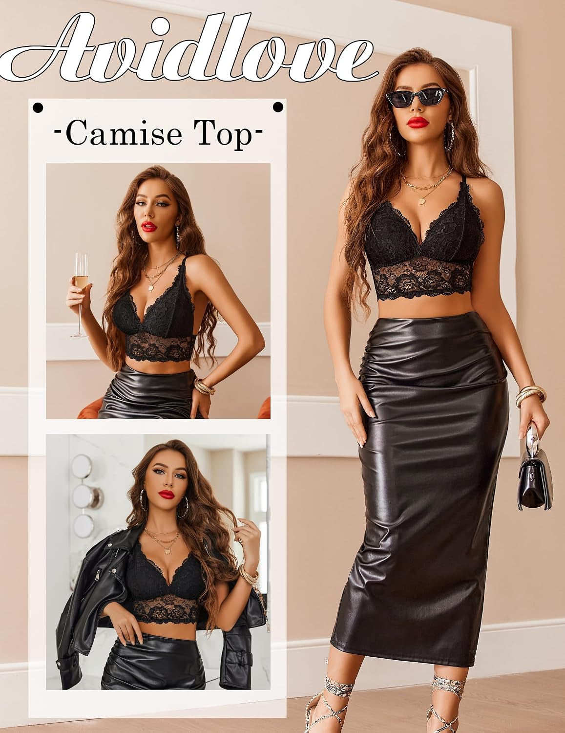 Lace Racerback Bralette - Black, Wireless