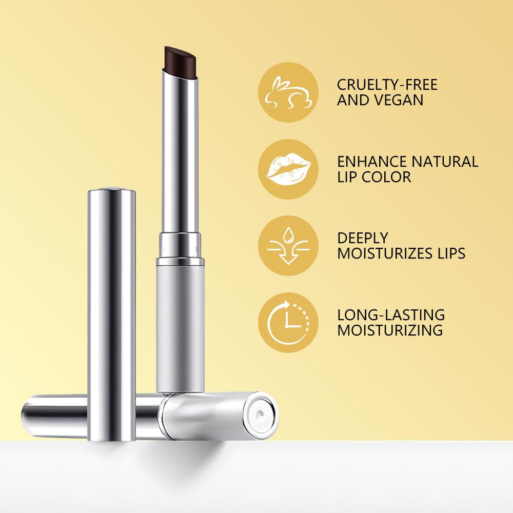 Black Cherry Tinted Lip Balm and Gloss Duo, Black and Pink
