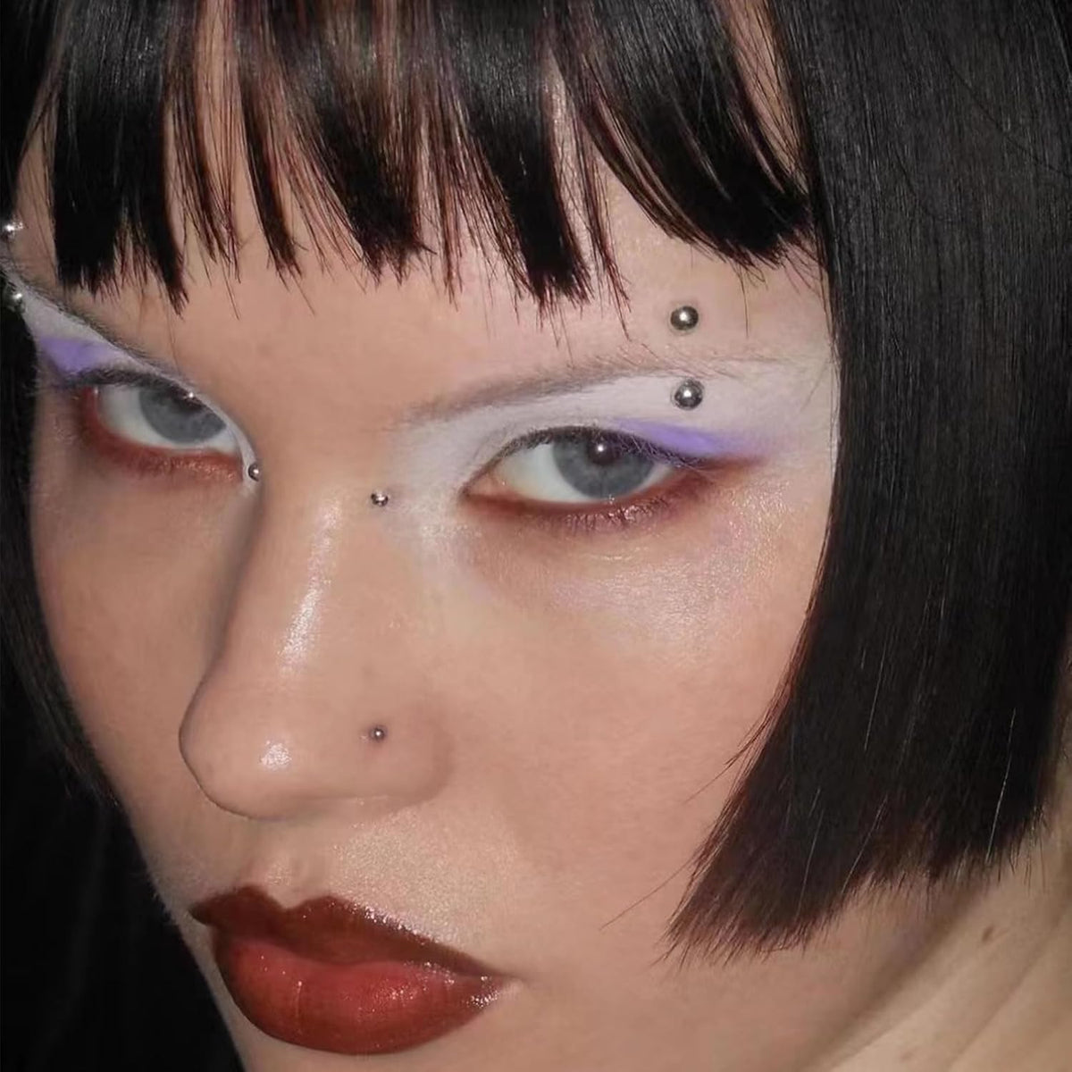Punk Face Gems Fake Piercing Stickers