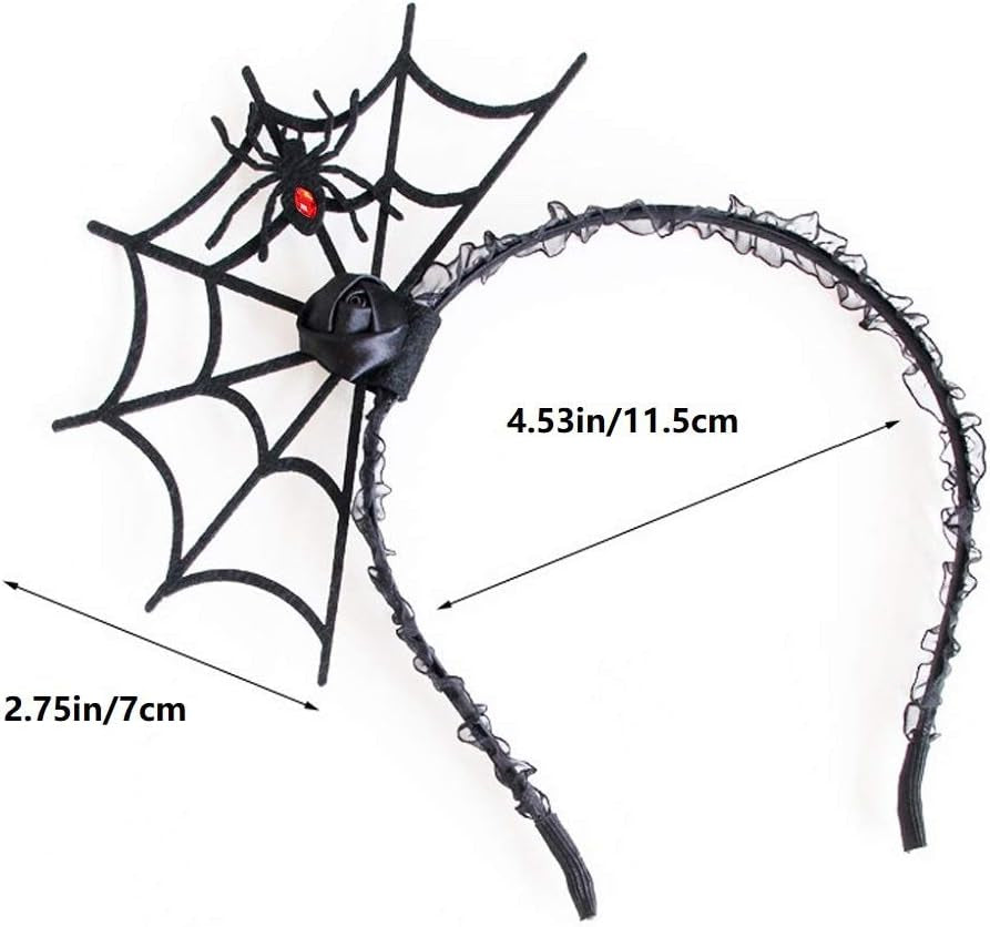 Black Spiderweb Hair Hoop Headband
