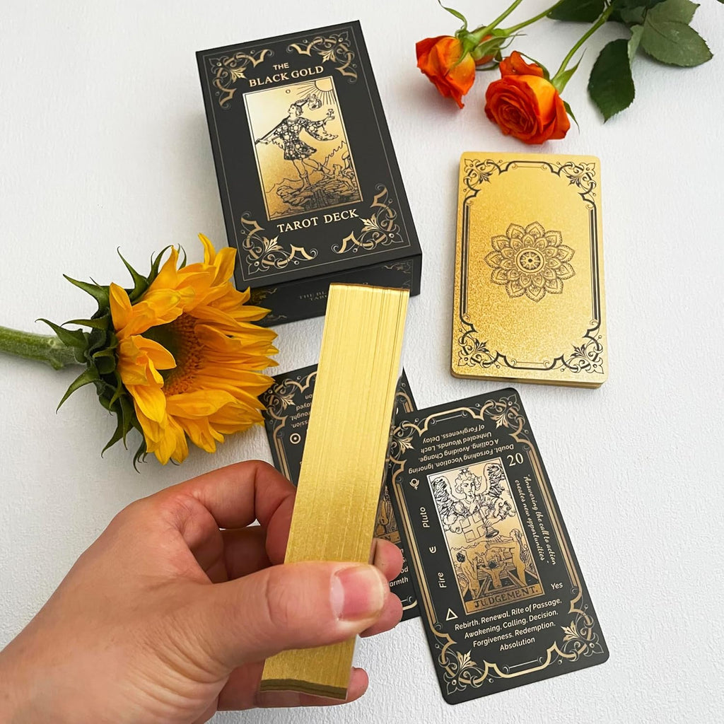 Black & Gold Tarot Deck - Gilded Edges, 78 Cards
