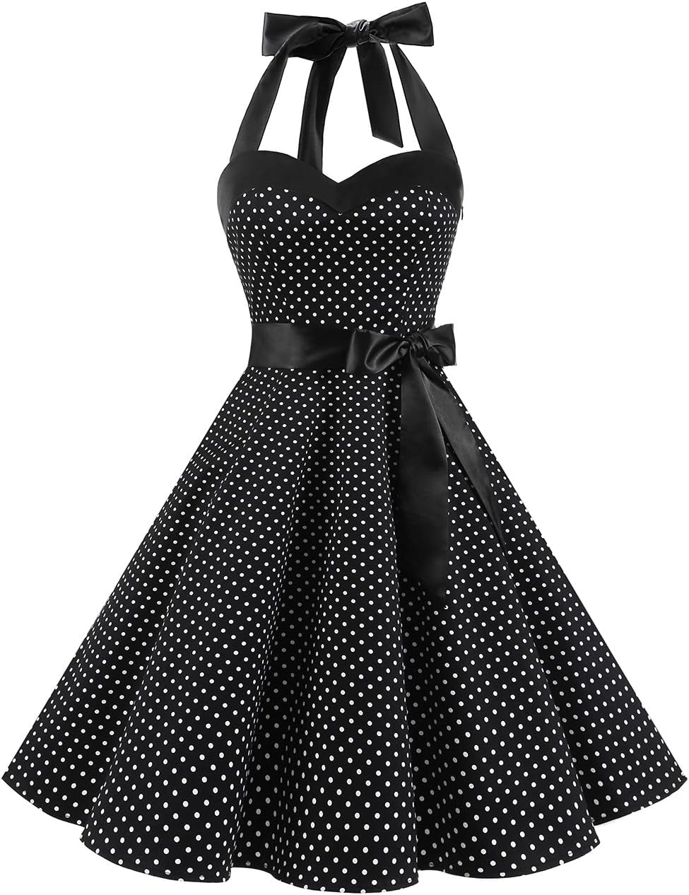 1950S Rockabilly Halter Cocktail Dress