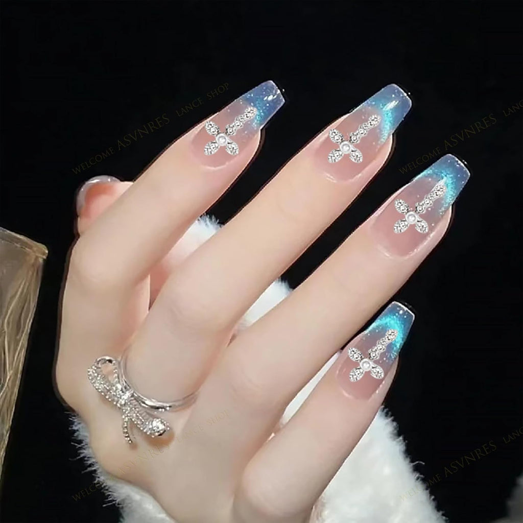 3D Cross Nail Charms, Gold and Silver, 30 Piece