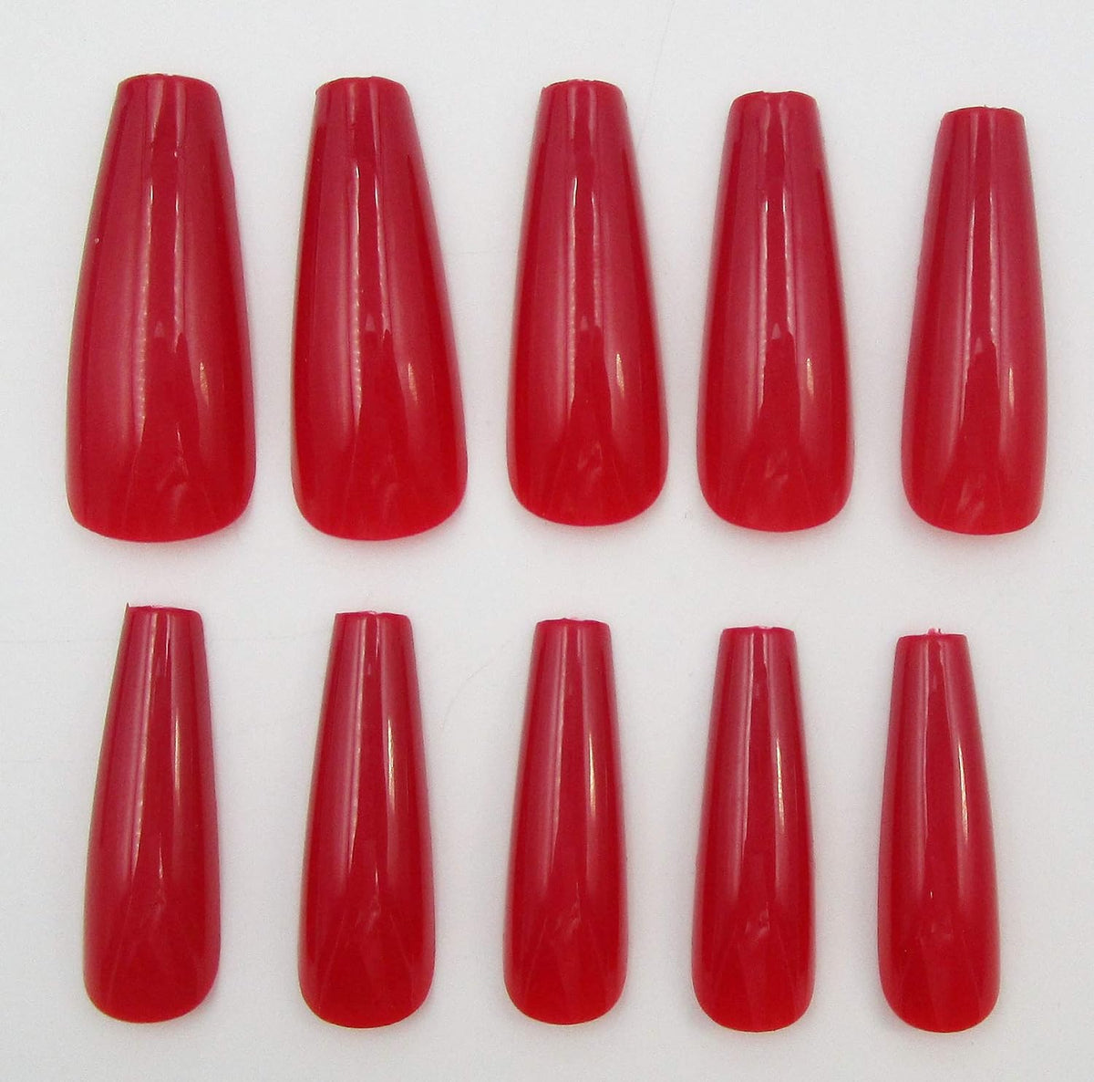 Red Coffin Press-On Nails, 100 Piece Set