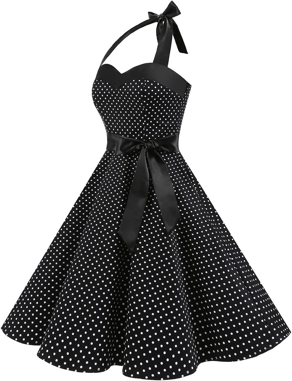 1950S Rockabilly Halter Cocktail Dress