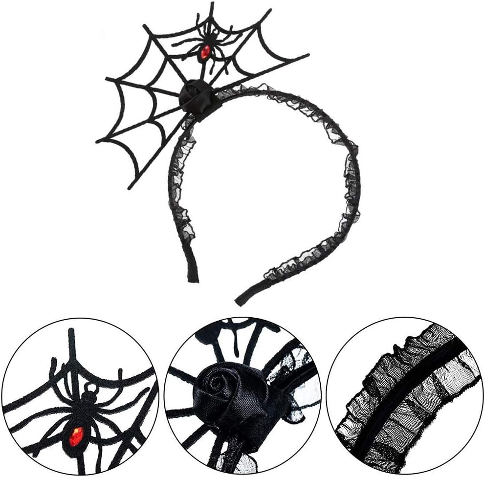 Black Spiderweb Hair Hoop Headband