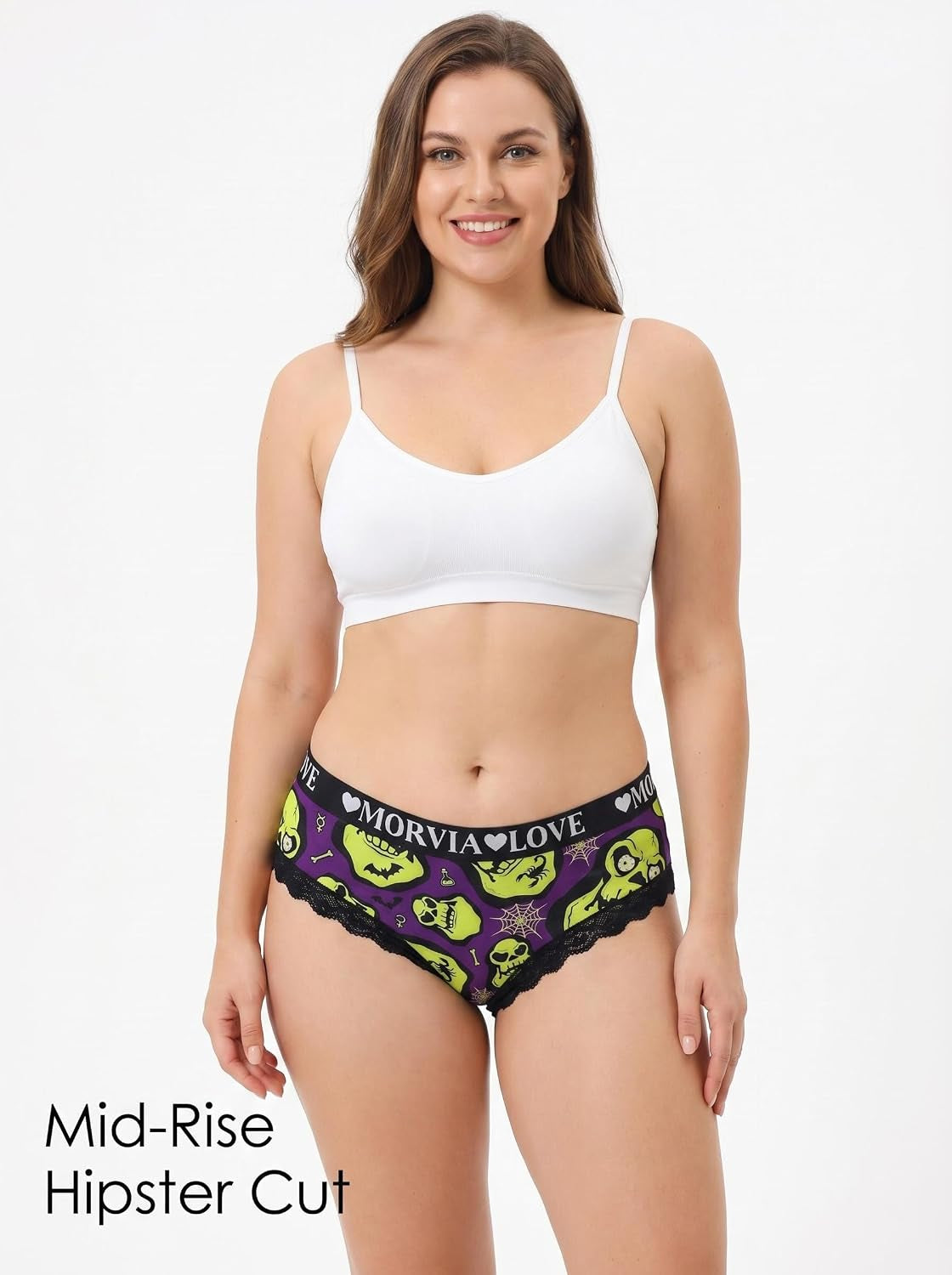 5 Pack Women'S Halloween Hipster Panties Gothic Print