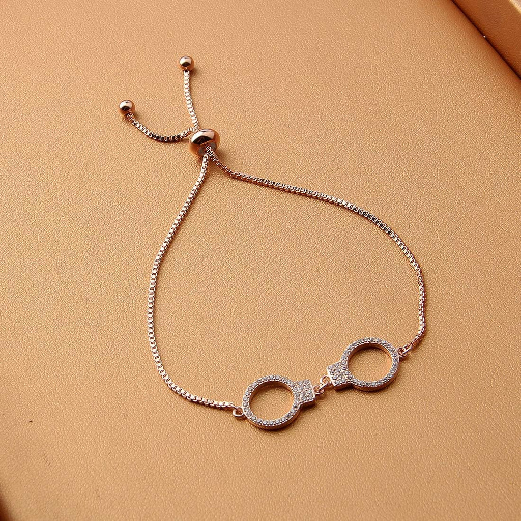 Handcuff Bracelet - Rose Gold, Adjustable