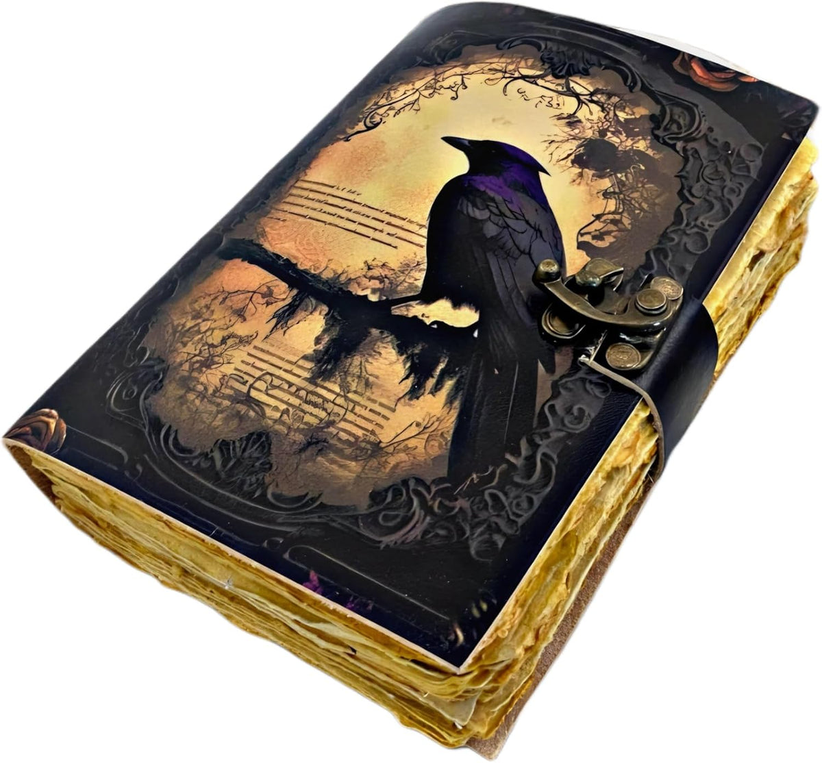 Raven Leather Book of Shadows Grimoire Journal