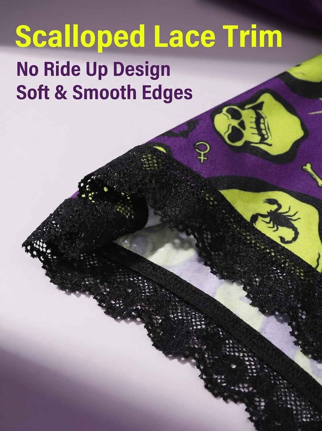 5 Pack Women'S Halloween Hipster Panties Gothic Print