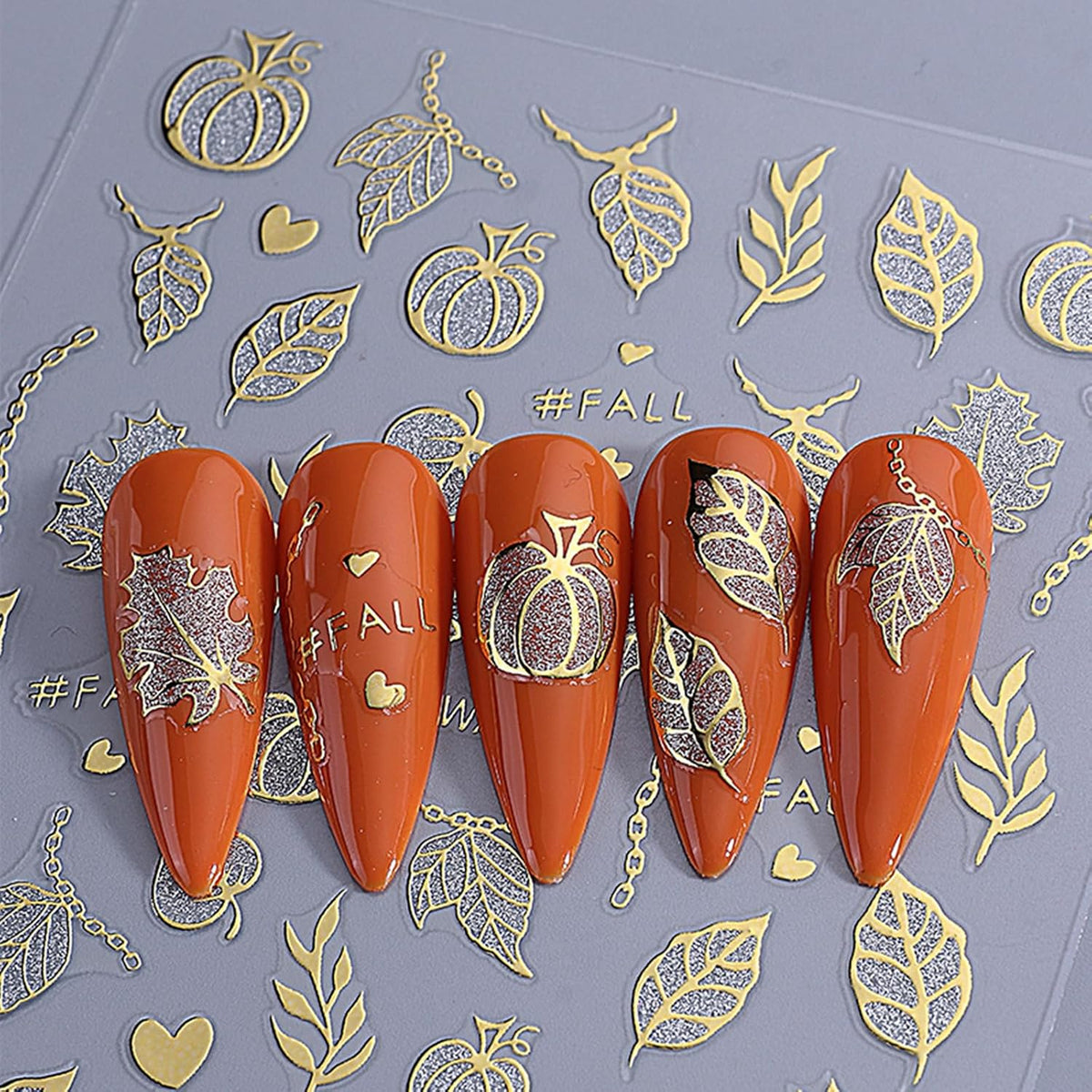 Skull and Spider Web 3D Nail Stickers, 6 Sheets