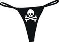 Skull Black Thong Panties