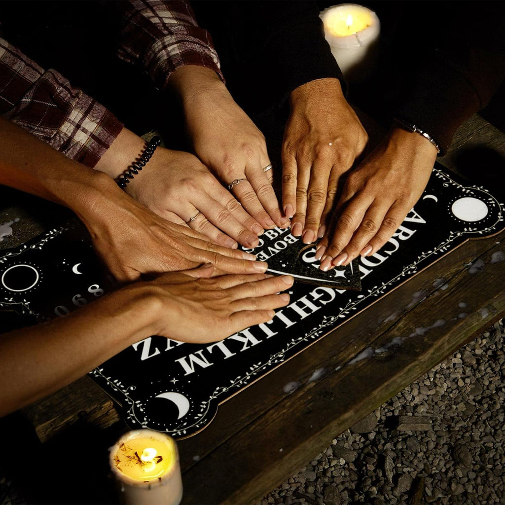 Black Wooden Spirit Talking Board with Planchette