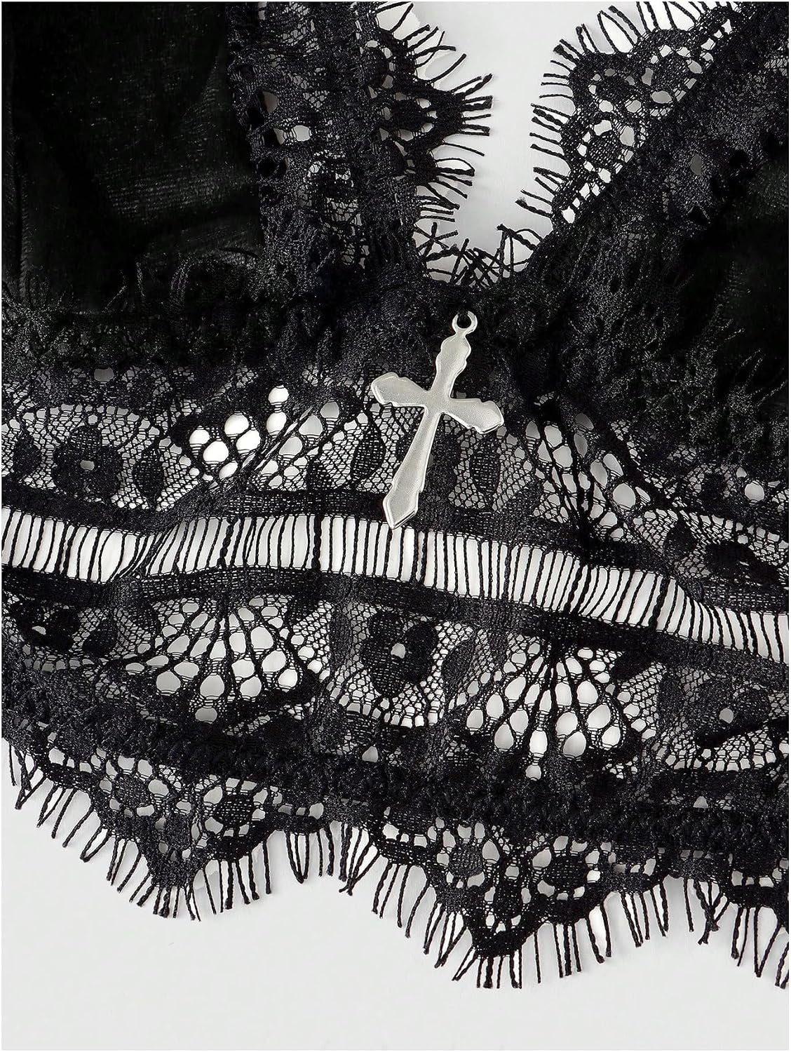 Women'S Gothic Velvet Lace Panties and Bra Set 2 Piece Lingerie