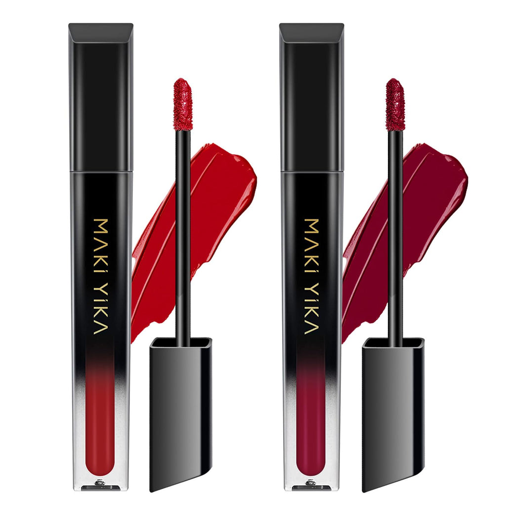 Burgundy Matte Liquid Lipstick - 2 Pack