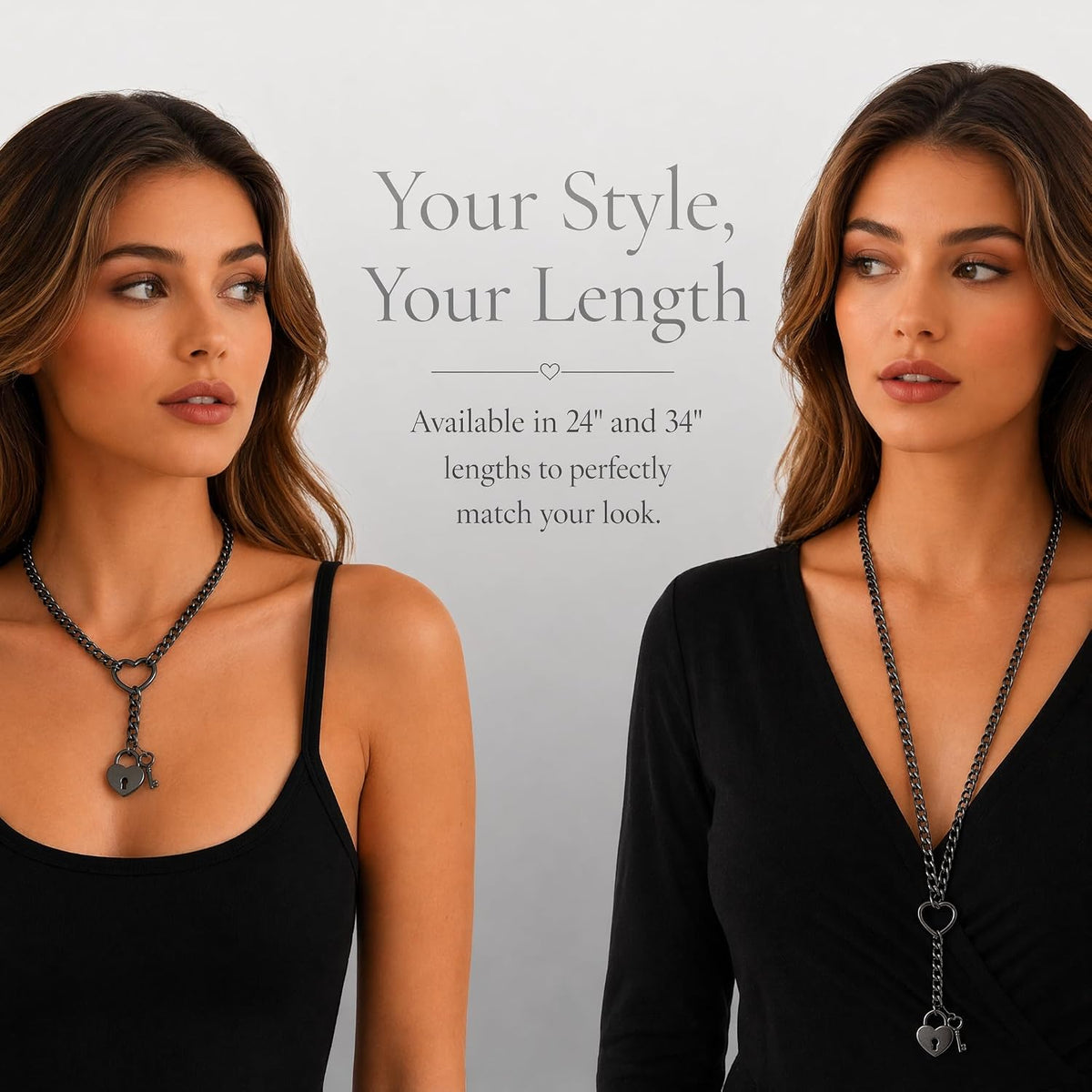 Heart O-Ring Slip Chain Necklace