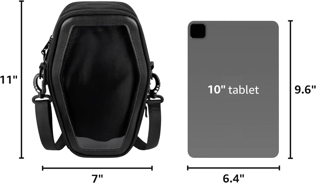 Gothic Coffin Crossbody Purse with Insert
