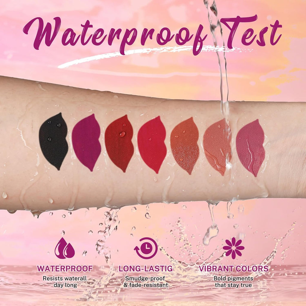 Goth Lip Kit - 7 Matte Lipsticks + Lip Plumper