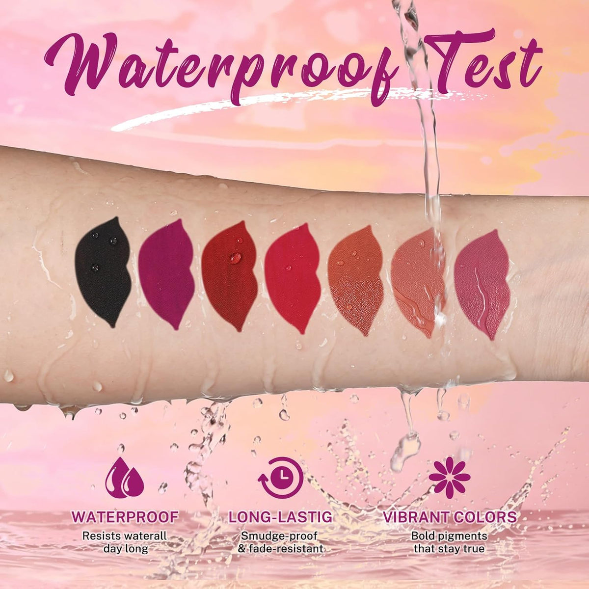 Goth Lip Kit - 7 Matte Lipsticks + Lip Plumper