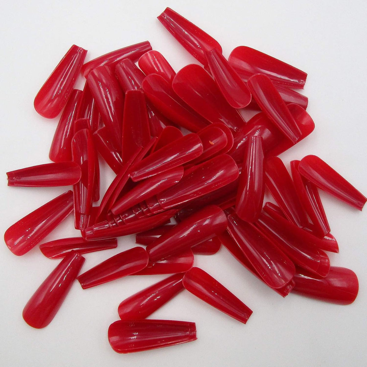 Red Coffin Press-On Nails, 100 Piece Set