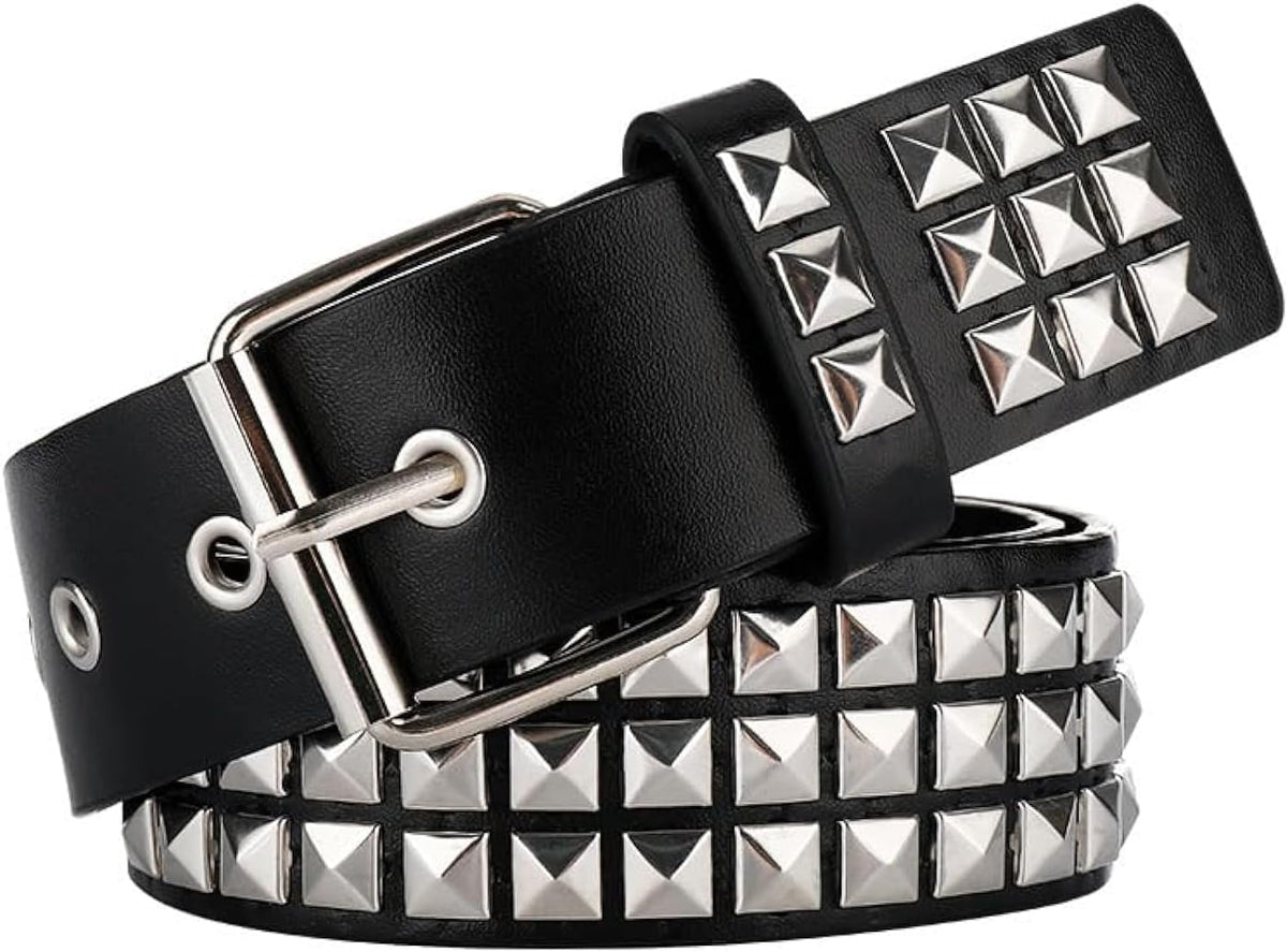 Black Pyramid Studded Punk Belt