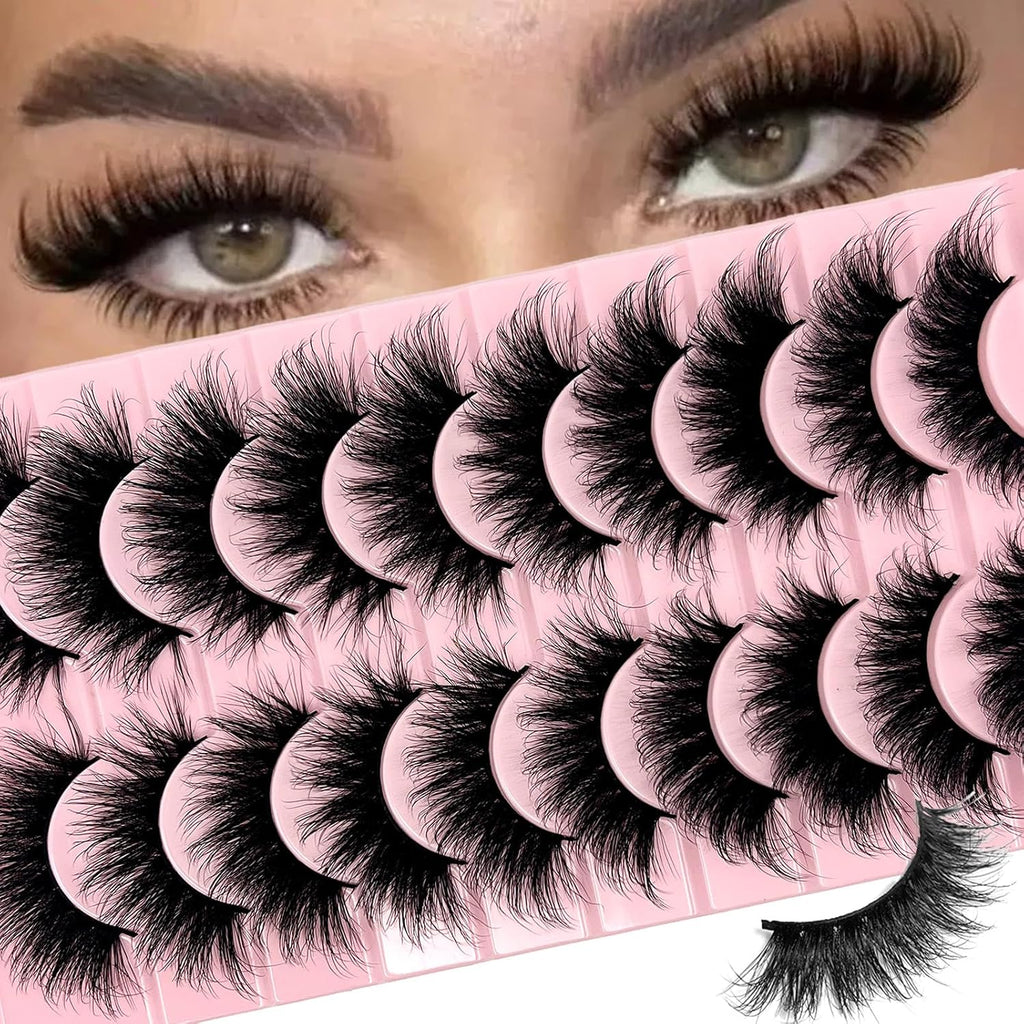 Wispy Cat-Eye Lashes - 10 Pairs