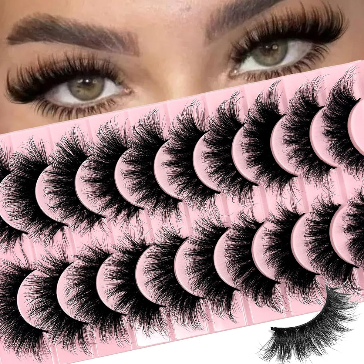 Wispy Cat-Eye Lashes - 10 Pairs