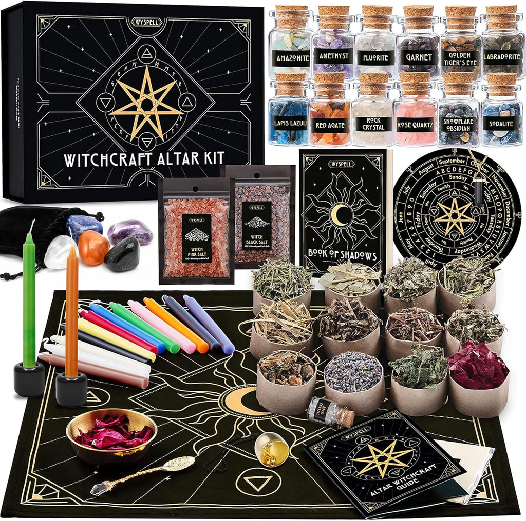 Large Witchcraft Altar Spell Kit, 77 Pieces