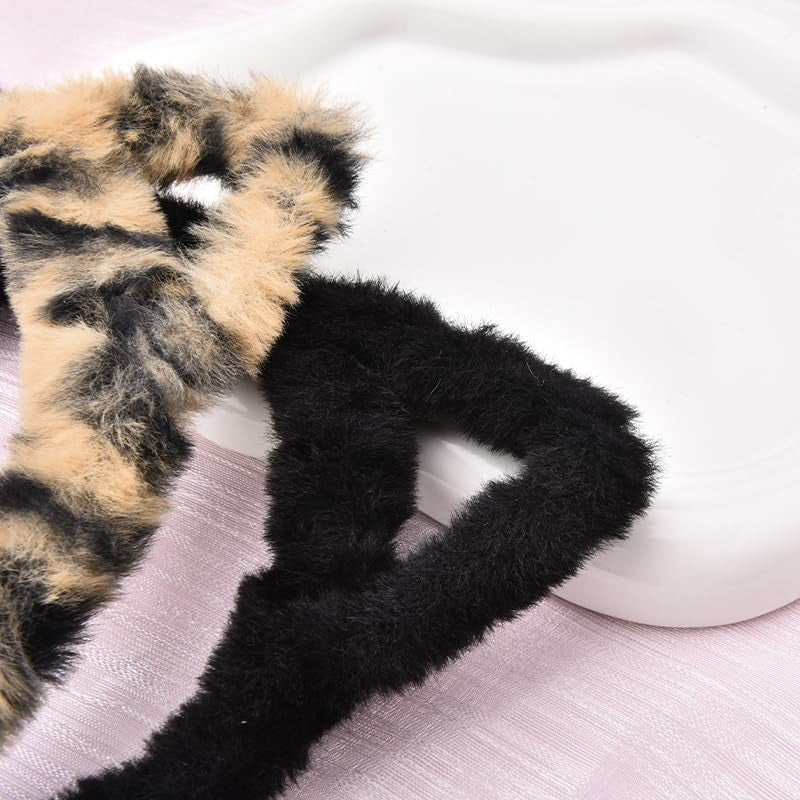 Faux Leather Black Bow Headband