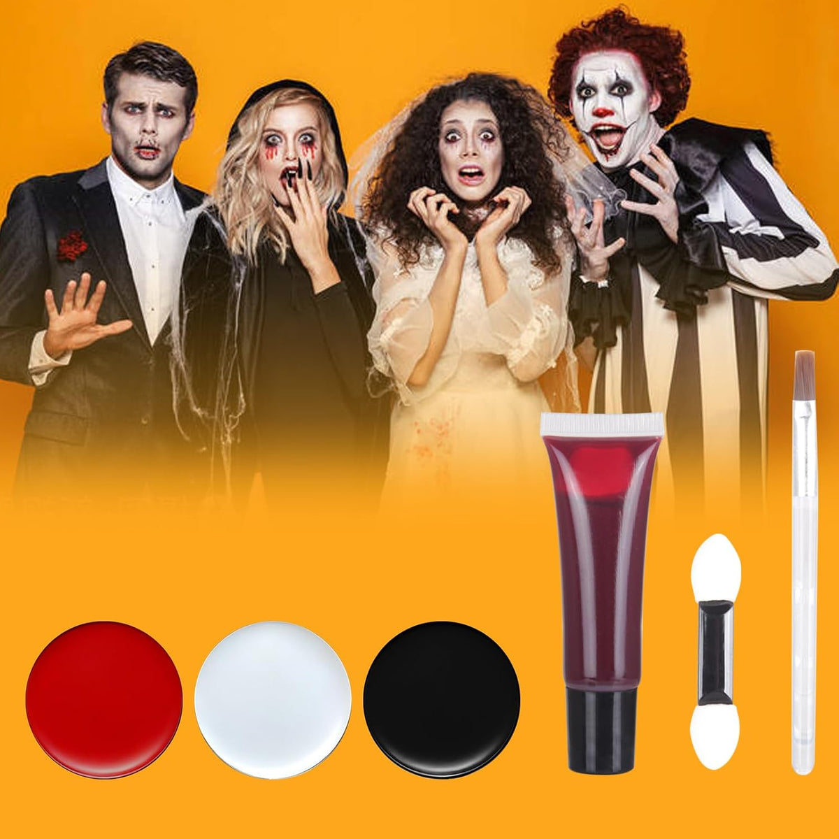 Corpse Bride Black and White Face Paint Kit