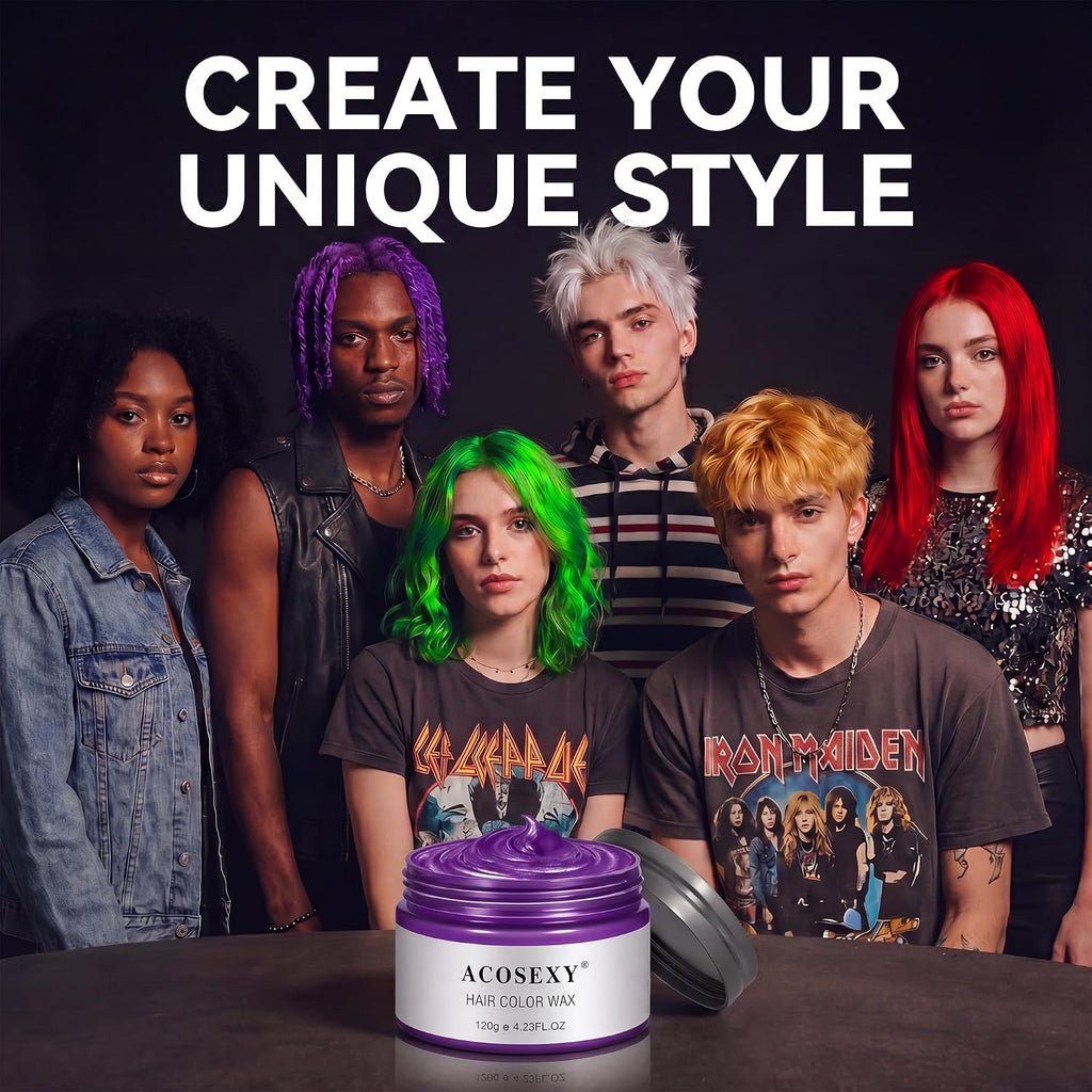 Purple Temporary Hair Color Wax