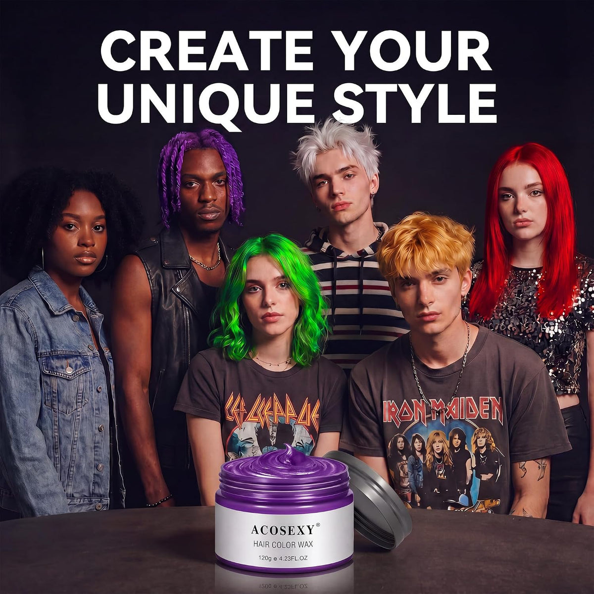 Purple Temporary Hair Color Wax