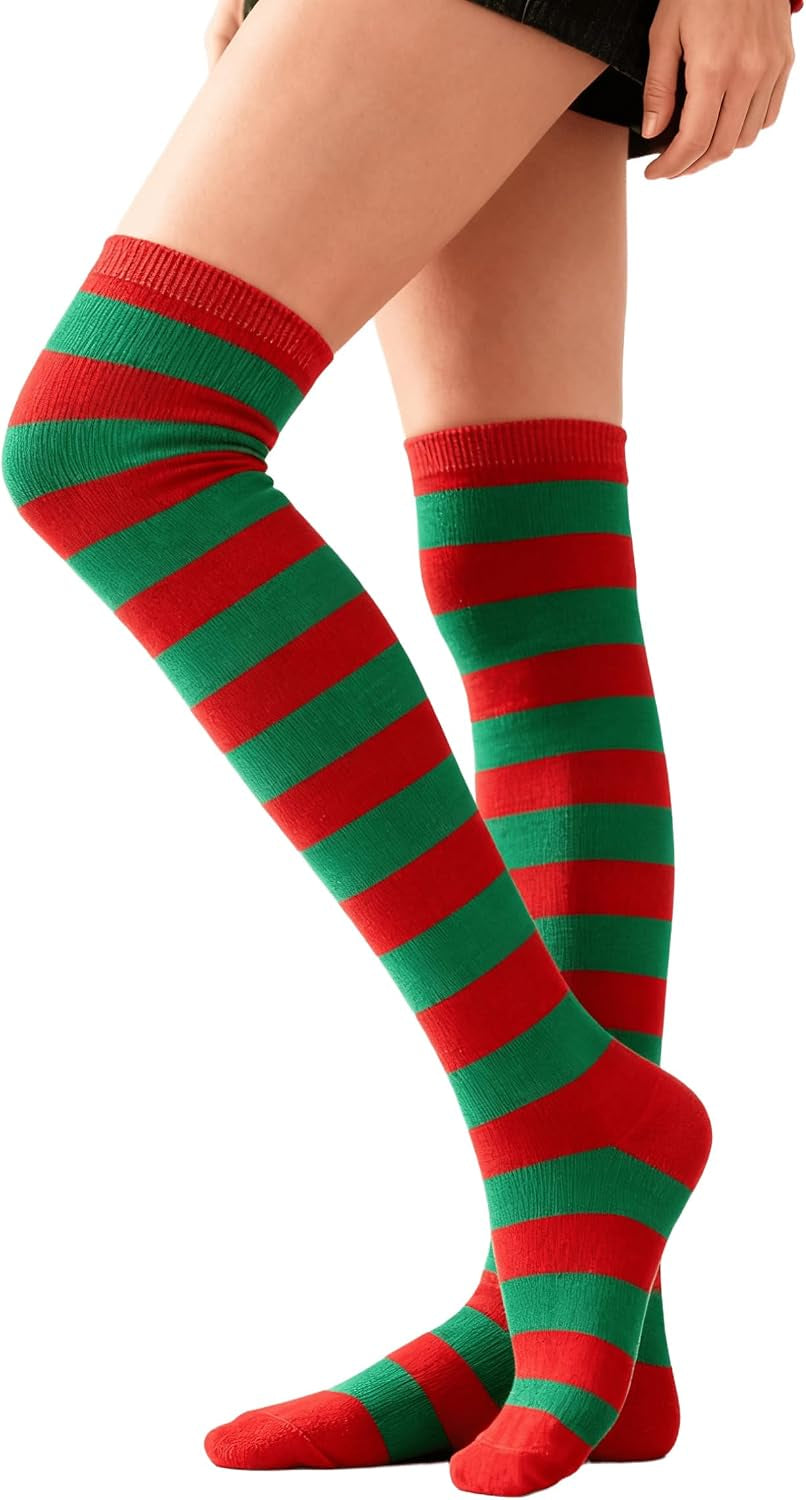 Black Thigh High Halloween Socks