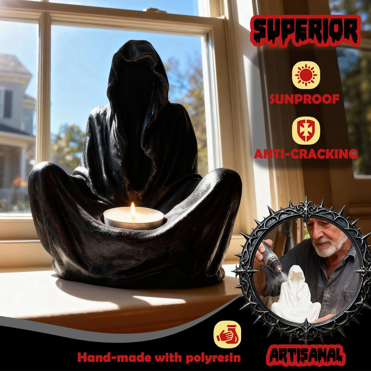 Grim Reaper Candle Holder