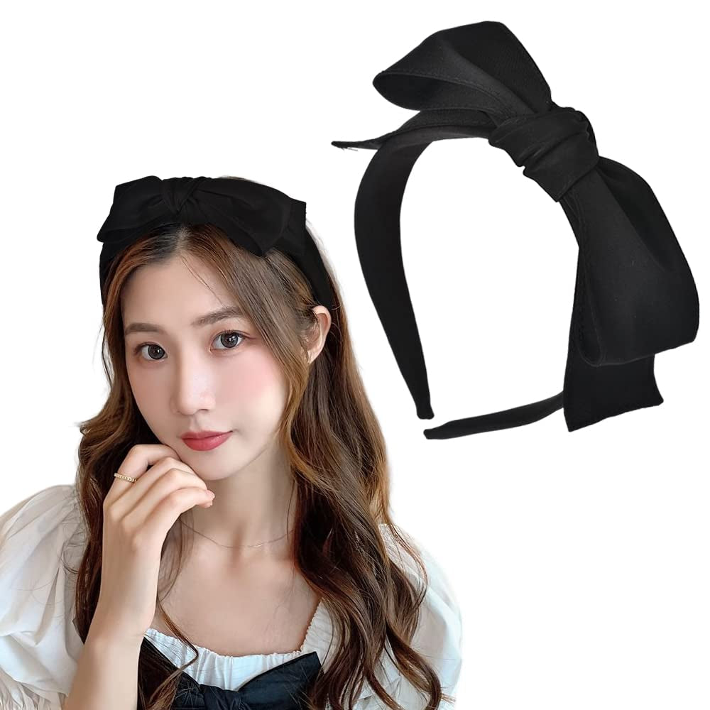 Oversized Black Bowknot Headband