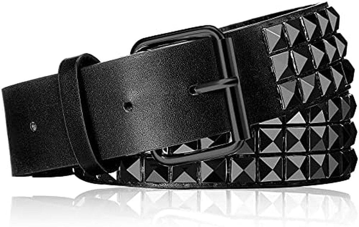 Gothic Pyramid Stud Leather Belt