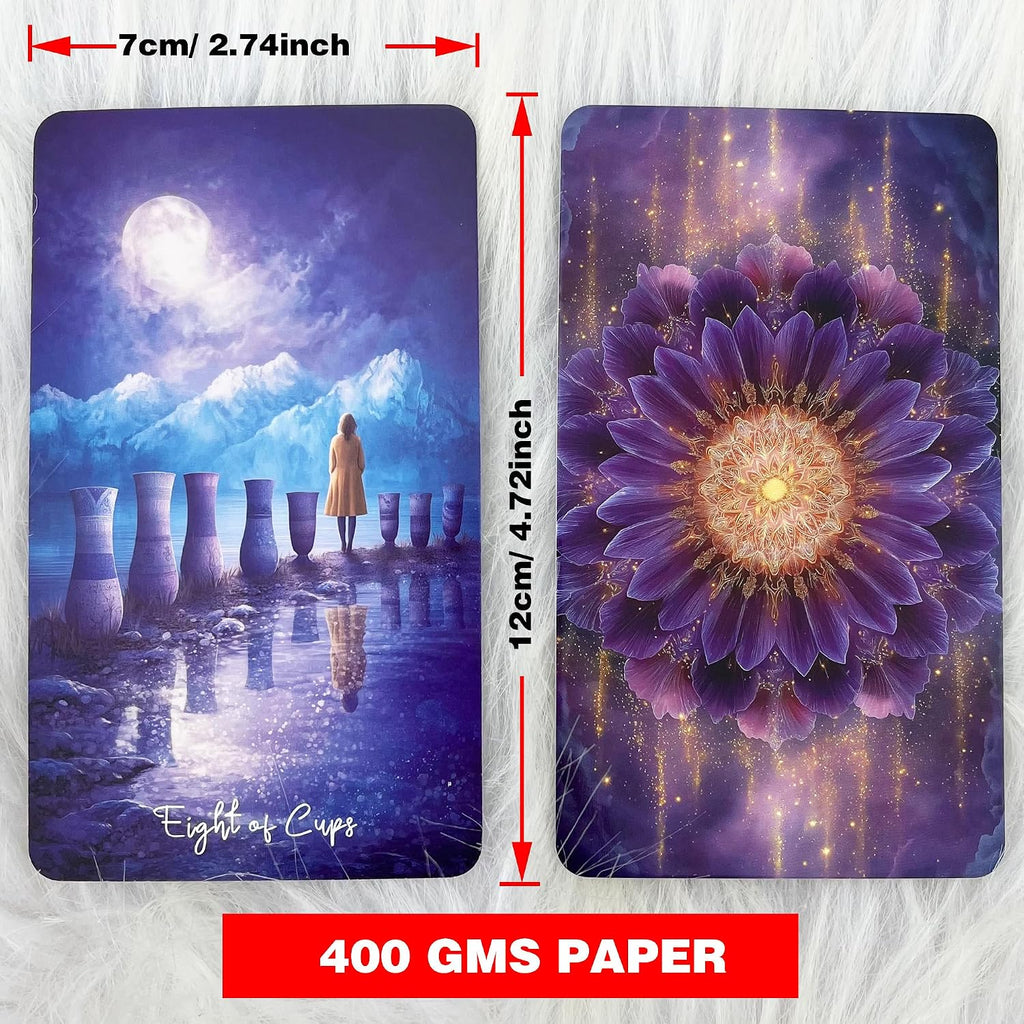 Violet Veil Tarot Deck - 78 Cards with Guidebook