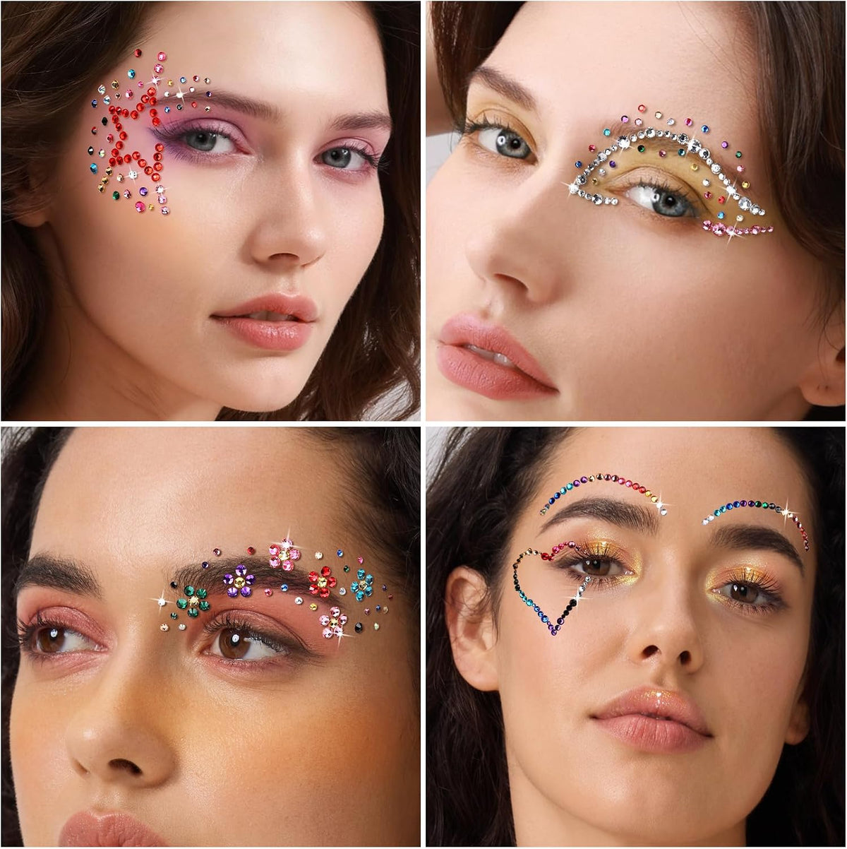 Face Rhinestone Gems Kit with Glue