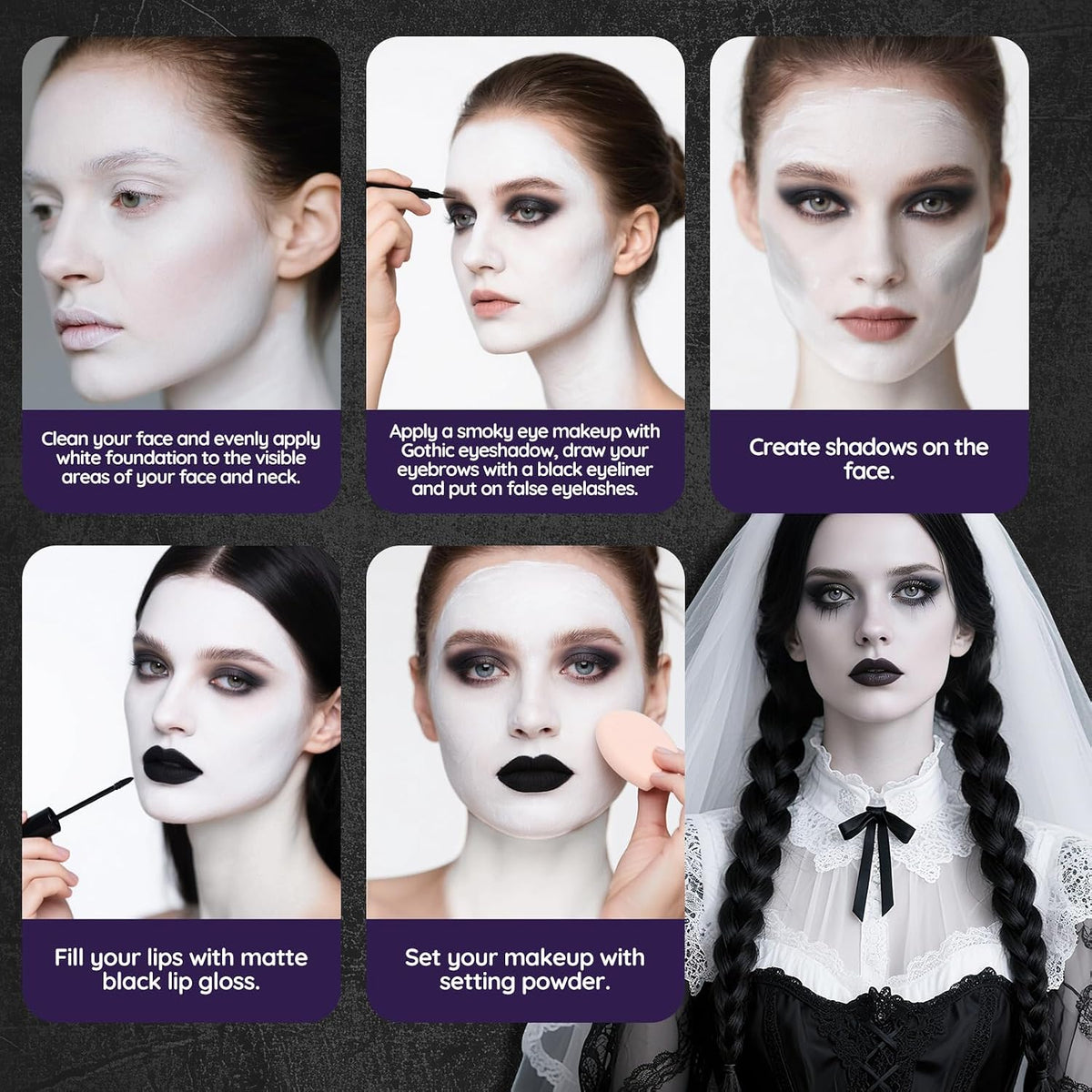 Gothic SFX Makeup Kit with Black Lipstick