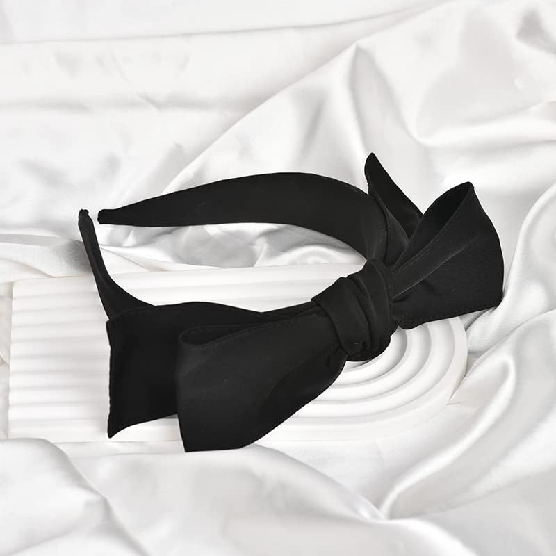 Oversized Black Bowknot Headband