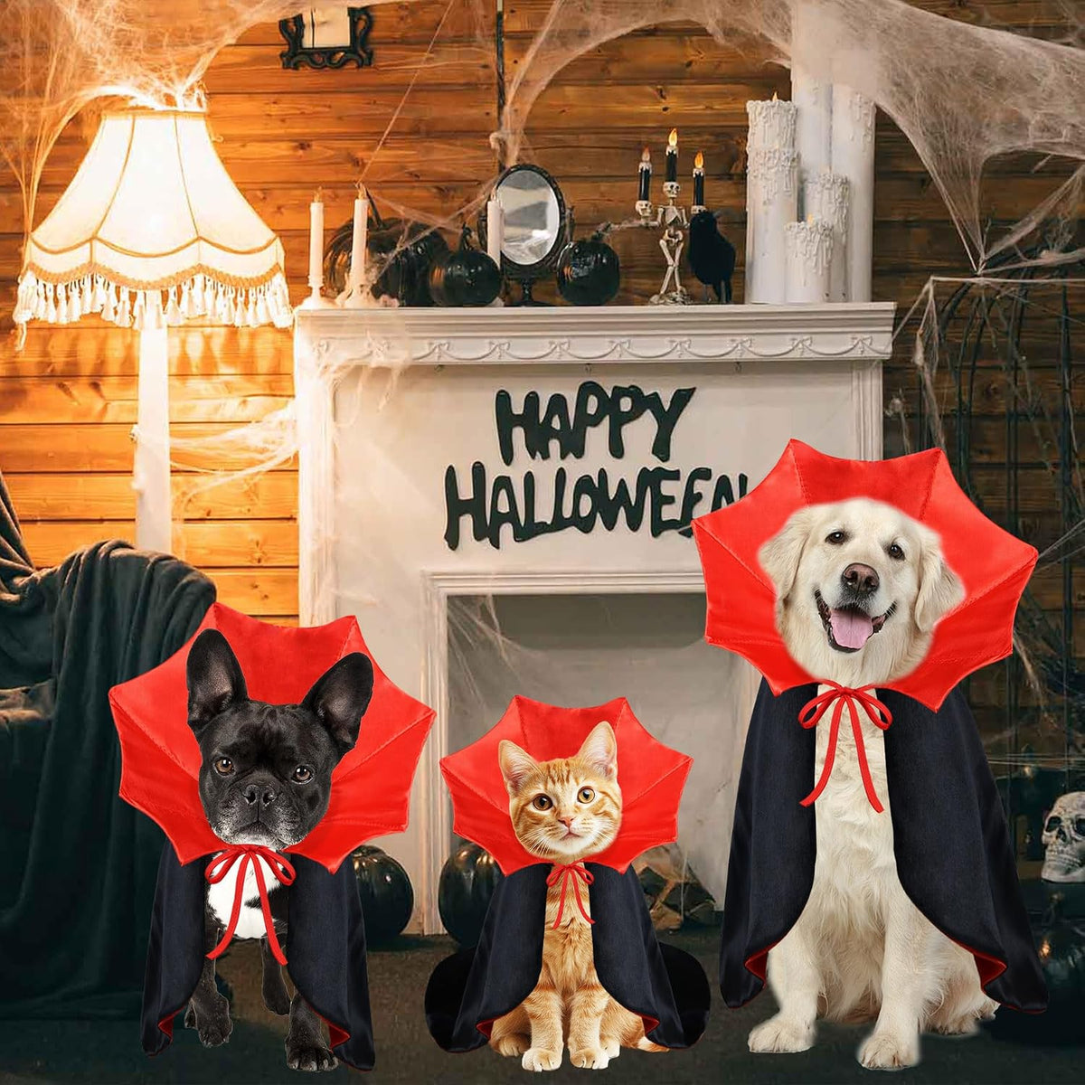 Vampire Devil Cape Halloween Costume for Dogs