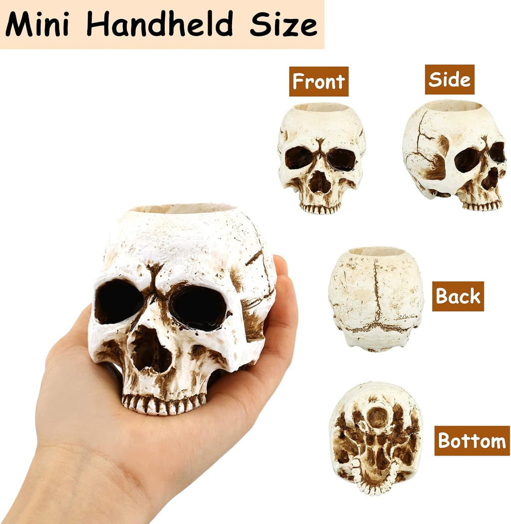 Mini Skull Resin Tea Light Holder