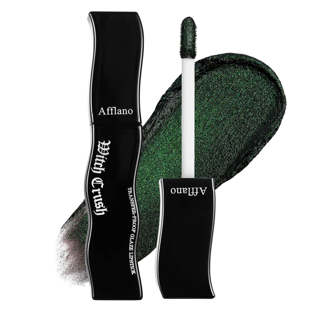 Wicked Green Shimmer Black Matte Lipstick